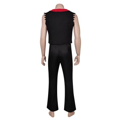Helluva Boss Satan Black Top Pants Cosplay Costume Halloween Carnival Outfit