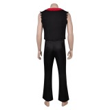 Helluva Boss Satan Black Top Pants Cosplay Costume Halloween Carnival Outfit