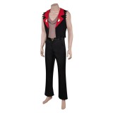 Helluva Boss Satan Black Top Pants Cosplay Costume Halloween Carnival Outfit