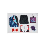 Helluva Boss Hazbin Hotel Vox Blue Party Cosplay Costume Halloween Carnival Outfit