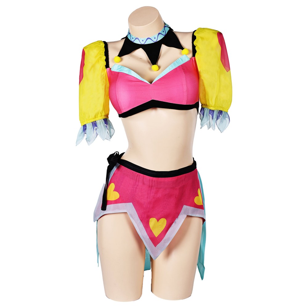 Helluva Boss Hazbin Hotel Fizzarolli Clown Swimsuit Suit Original Design Cosplay Costume Halloween Carnival Outfit