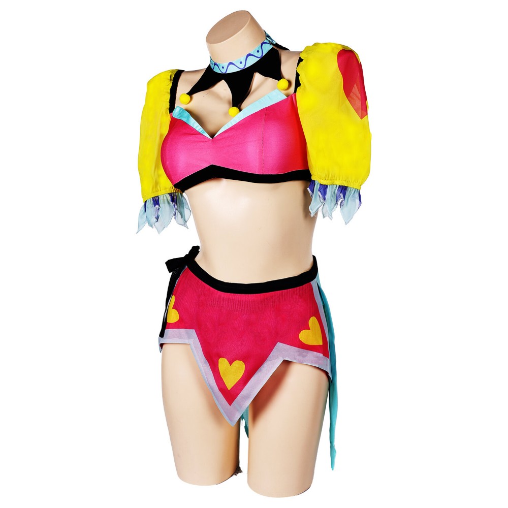 Helluva Boss Hazbin Hotel Fizzarolli Clown Swimsuit Suit Original Design Cosplay Costume Halloween Carnival Outfit
