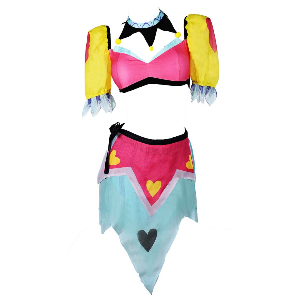 Helluva Boss Hazbin Hotel Fizzarolli Clown Swimsuit Suit Original Design Cosplay Costume Halloween Carnival Outfit