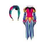 Helluva Boss Hazbin Hotel Fizzarolli Clown Suit With Hat Suit Cosplay Costume Halloween Carnival Outfit