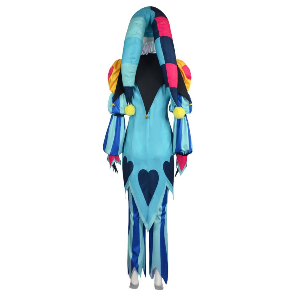 Helluva Boss Hazbin Hotel Fizzarolli Clown Suit With Hat Suit Cosplay Costume Halloween Carnival Outfit