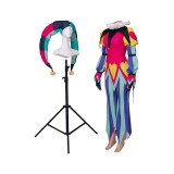 Helluva Boss Hazbin Hotel Fizzarolli Clown Suit With Hat Suit Cosplay Costume Halloween Carnival Outfit