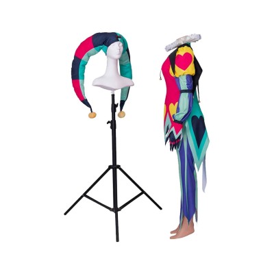 Helluva Boss Hazbin Hotel Fizzarolli Clown Suit With Hat Suit Cosplay Costume Halloween Carnival Outfit
