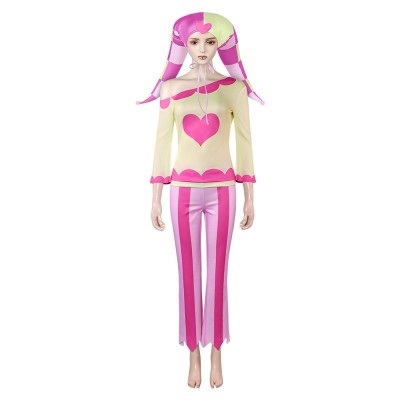 Helluva Boss Fizzarolli Pink Heart Cosplay Costume Halloween Carnival Outfit