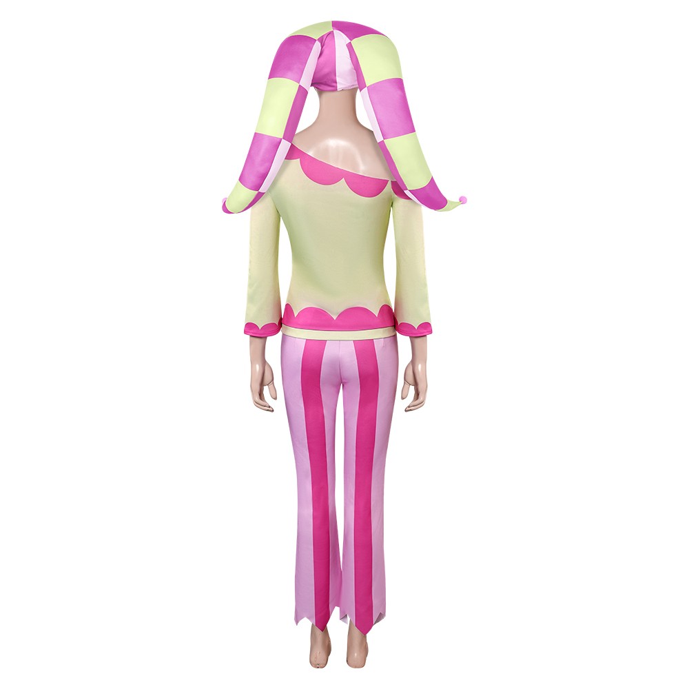 Helluva Boss Fizzarolli Pink Heart Cosplay Costume Halloween Carnival Outfit