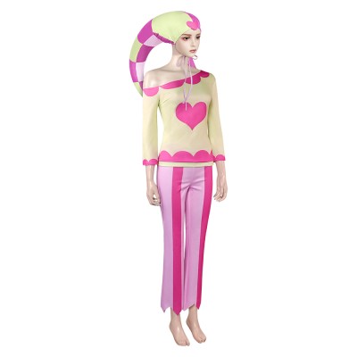 Helluva Boss Fizzarolli Pink Heart Cosplay Costume Halloween Carnival Outfit