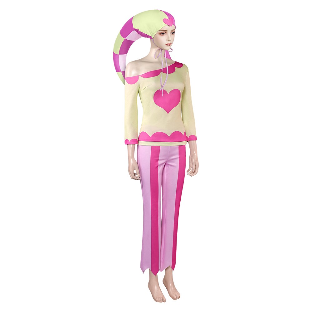Helluva Boss Fizzarolli Pink Heart Cosplay Costume Halloween Carnival Outfit