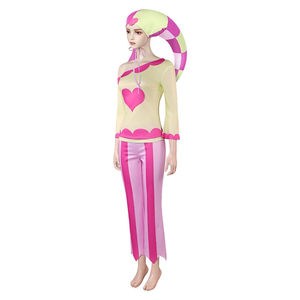 Helluva Boss Fizzarolli Pink Heart Cosplay Costume Halloween Carnival Outfit