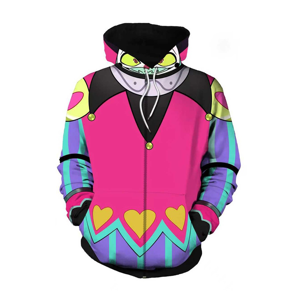 Helluva Boss Fizzarolli Pink 3D Printed Hooded Casual Sweatshirt Cosplay Costume Halloween Carnival