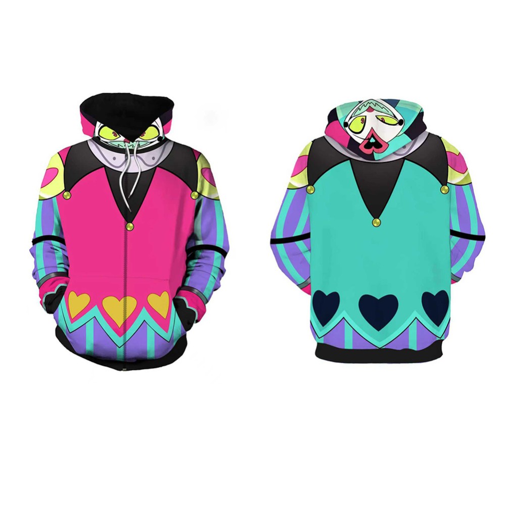 Helluva Boss Fizzarolli Pink 3D Printed Hooded Casual Sweatshirt Cosplay Costume Halloween Carnival