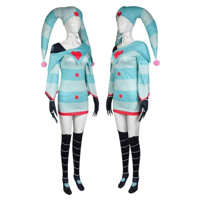 Helluva Boss Fizzarolli Green Fullset Cosplay Costume Halloween Carnival Outfit