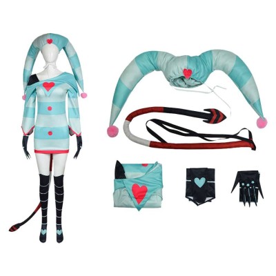 Helluva Boss Fizzarolli Green Fullset Cosplay Costume Halloween Carnival Outfit