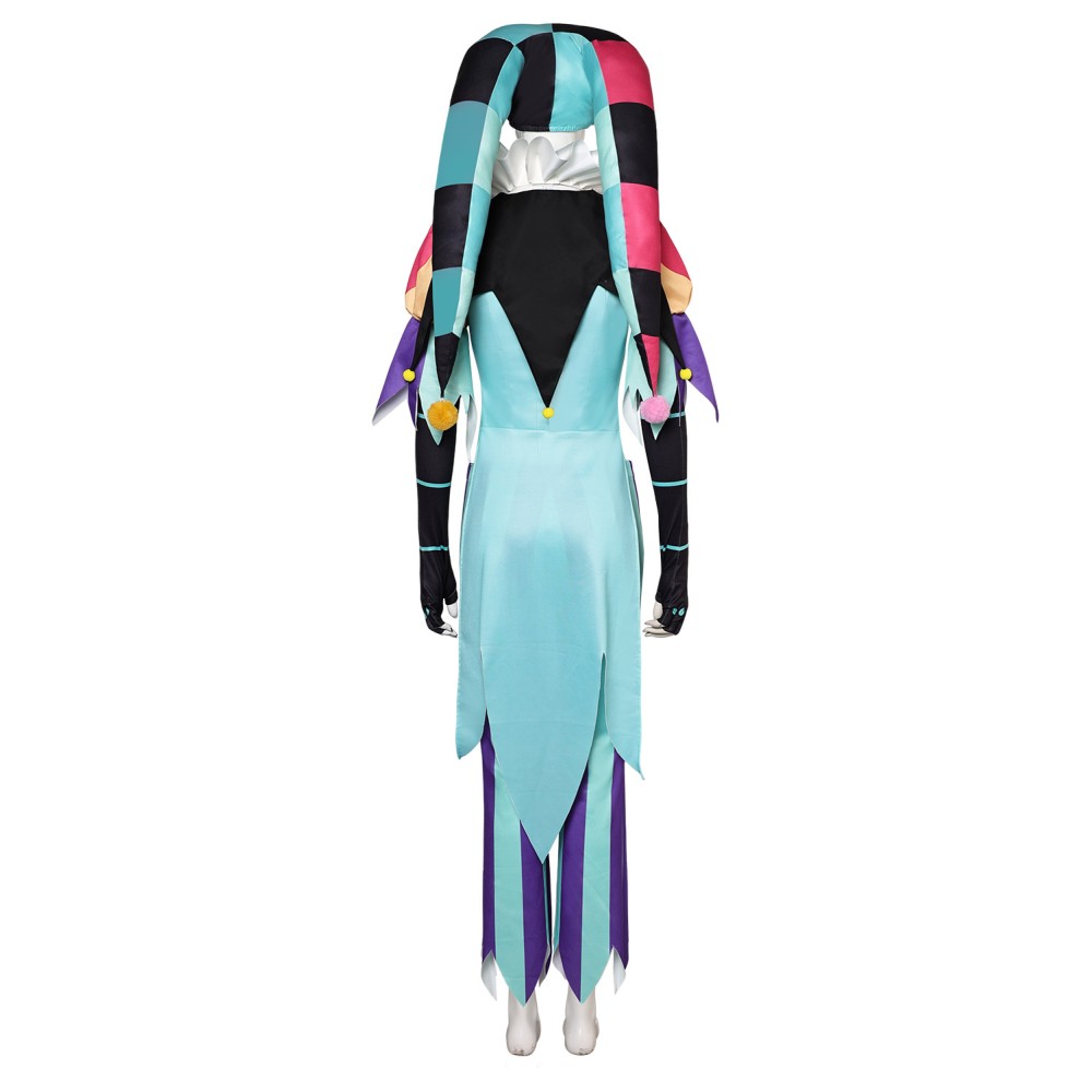 Helluva Boss Fizzarolli Clown Full Set Hazbin Hotel Suit Cosplay Costume Halloween Carnival Outfit