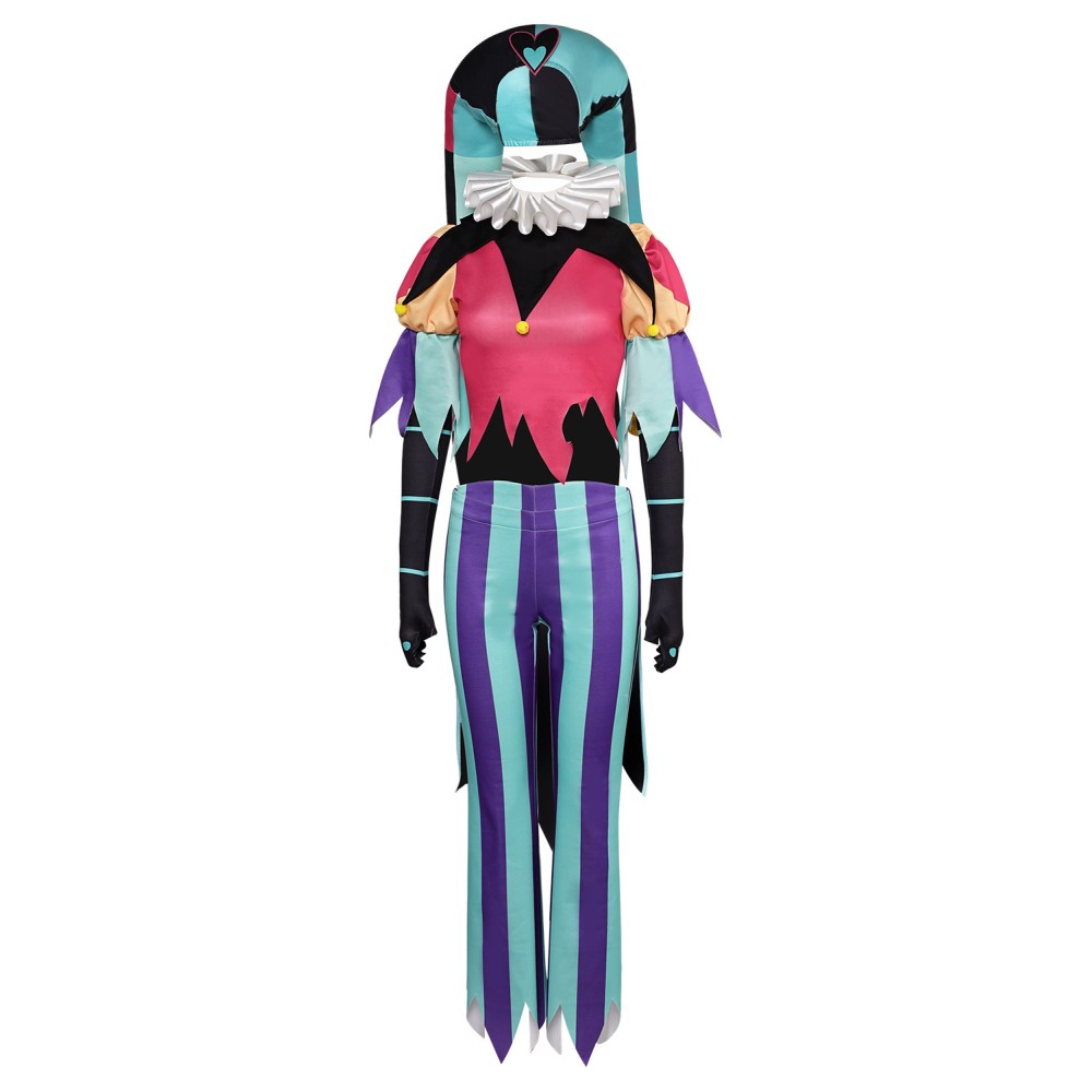 Helluva Boss Fizzarolli Clown Full Set Hazbin Hotel Suit Cosplay Costume Halloween Carnival Outfit