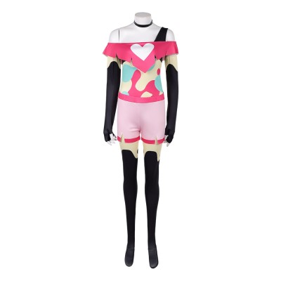 Helluva Boss Beelzebub Women Pink Cosplay Costume Halloween Carnival Outfit