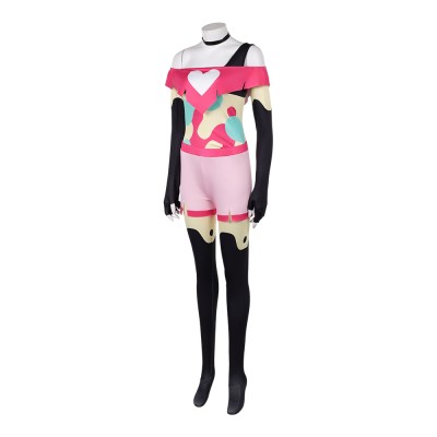 Helluva Boss Beelzebub Women Pink Cosplay Costume Halloween Carnival Outfit