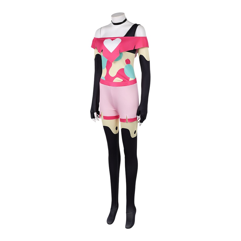 Helluva Boss Beelzebub Women Pink Cosplay Costume Halloween Carnival Outfit
