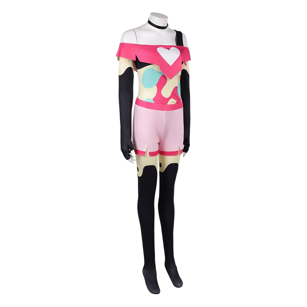 Helluva Boss Beelzebub Women Pink Cosplay Costume Halloween Carnival Outfit
