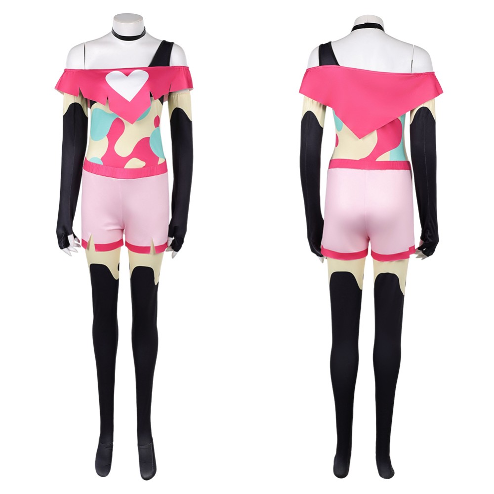 Helluva Boss Beelzebub Women Pink Cosplay Costume Halloween Carnival Outfit
