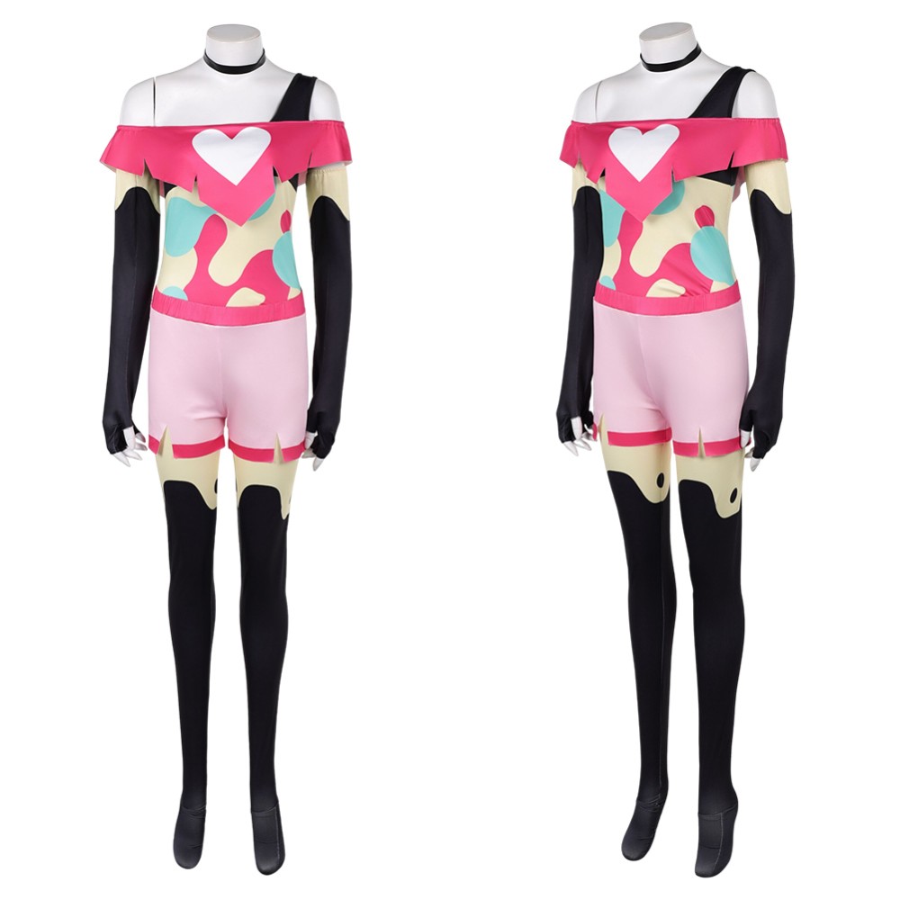 Helluva Boss Beelzebub Women Pink Cosplay Costume Halloween Carnival Outfit