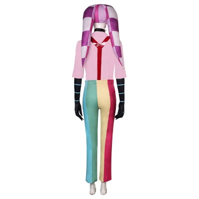 Helluva Boss 2024 Hazbin Hotel Fizzarolli Women Pink Suit Cosplay Costume Halloween Carnival Outfit