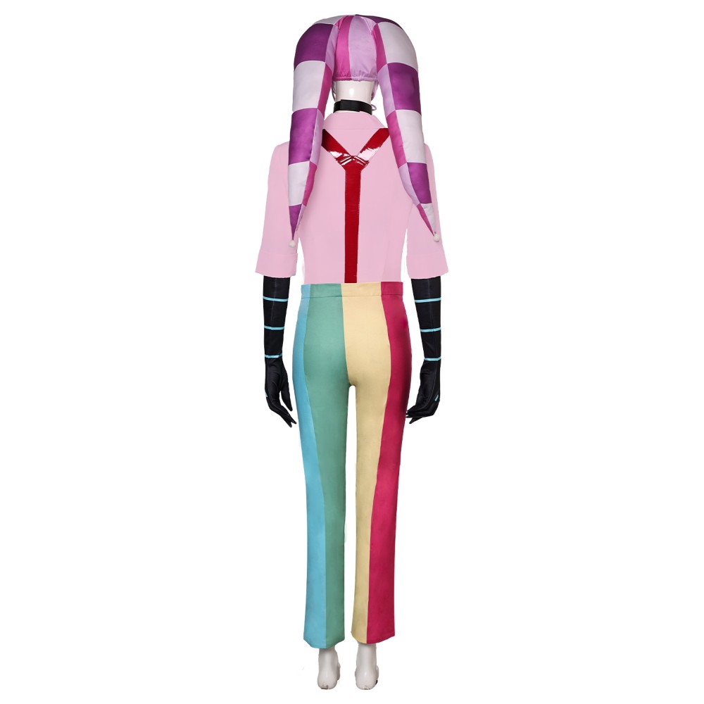 Helluva Boss 2024 Hazbin Hotel Fizzarolli Women Pink Suit Cosplay Costume Halloween Carnival Outfit
