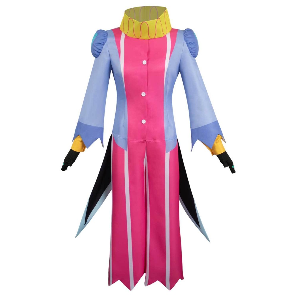 Helluva Boss 2 Hazbin Hotel Fizzarolli Women Clown Suit Cosplay Costume Halloween Carnival Outfit