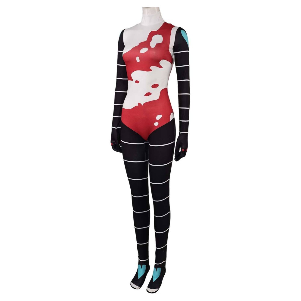 Helluva Boss 2 Fizzarolli Hazbin Hotel Women Printed Jumpsuit Suit Cosplay Costume Halloween Carnival Outfit