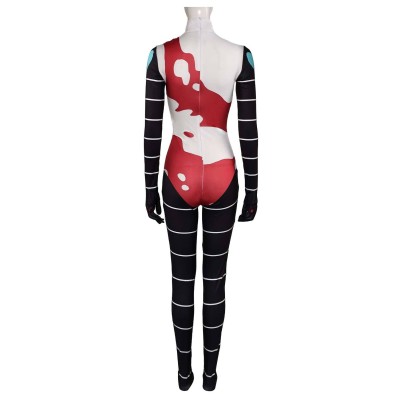 Helluva Boss 2 Fizzarolli Hazbin Hotel Women Printed Jumpsuit Suit Cosplay Costume Halloween Carnival Outfit