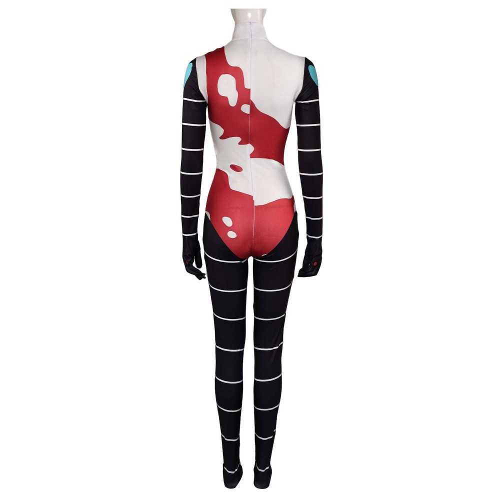 Helluva Boss 2 Fizzarolli Hazbin Hotel Women Printed Jumpsuit Suit Cosplay Costume Halloween Carnival Outfit