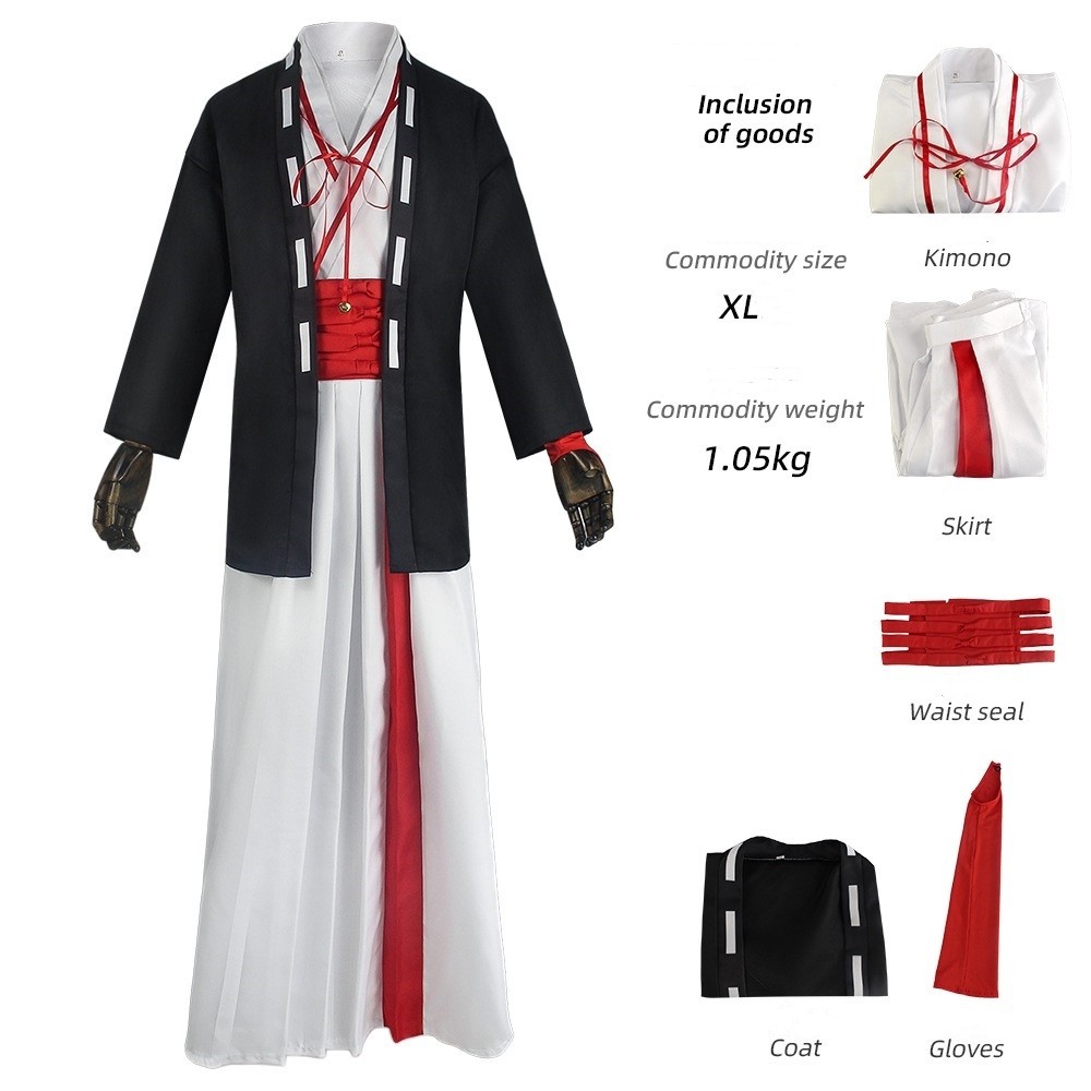 Hell's Paradise Touma Aza Party Disguise Suit Cosplay Costume Halloween Carnival