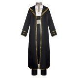 Heiter Black Robe Cosplay Costume Halloween Carnival Outfit