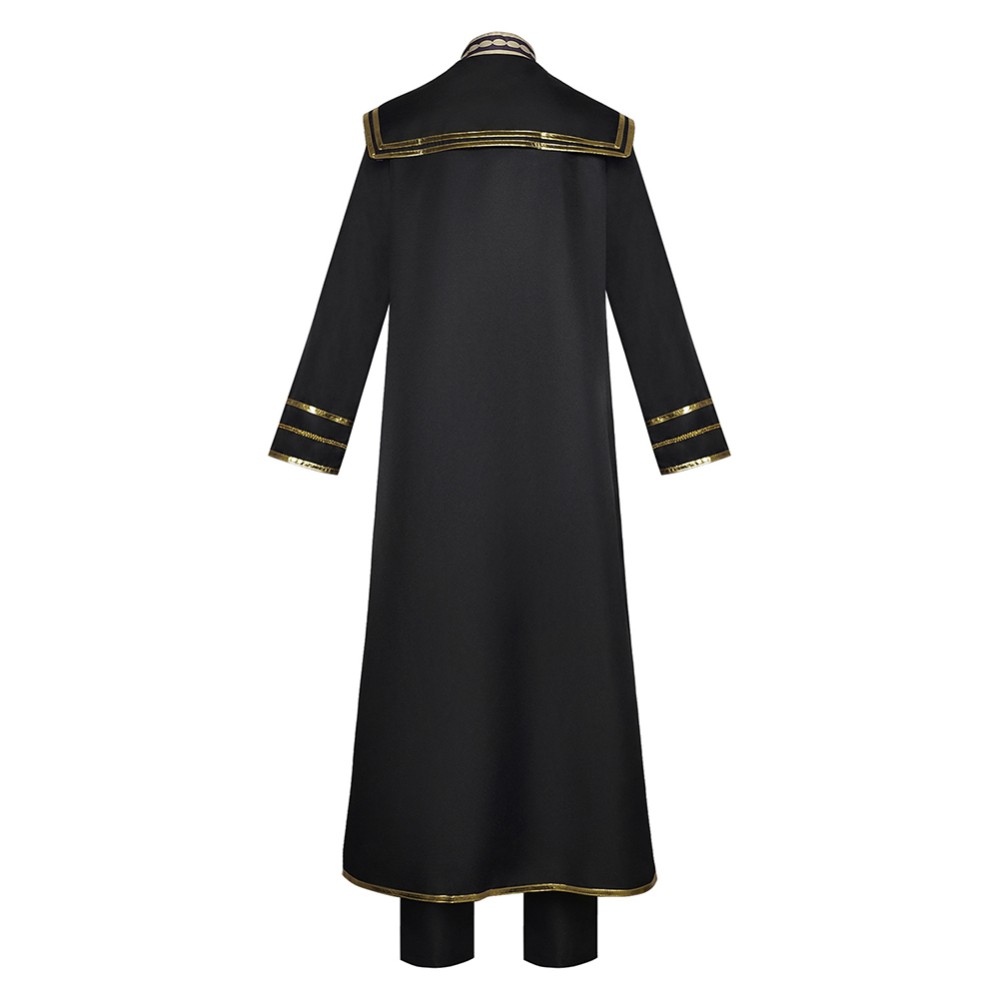 Heiter Black Robe Cosplay Costume Halloween Carnival Outfit