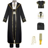 Heiter Black Robe Cosplay Costume Halloween Carnival Outfit