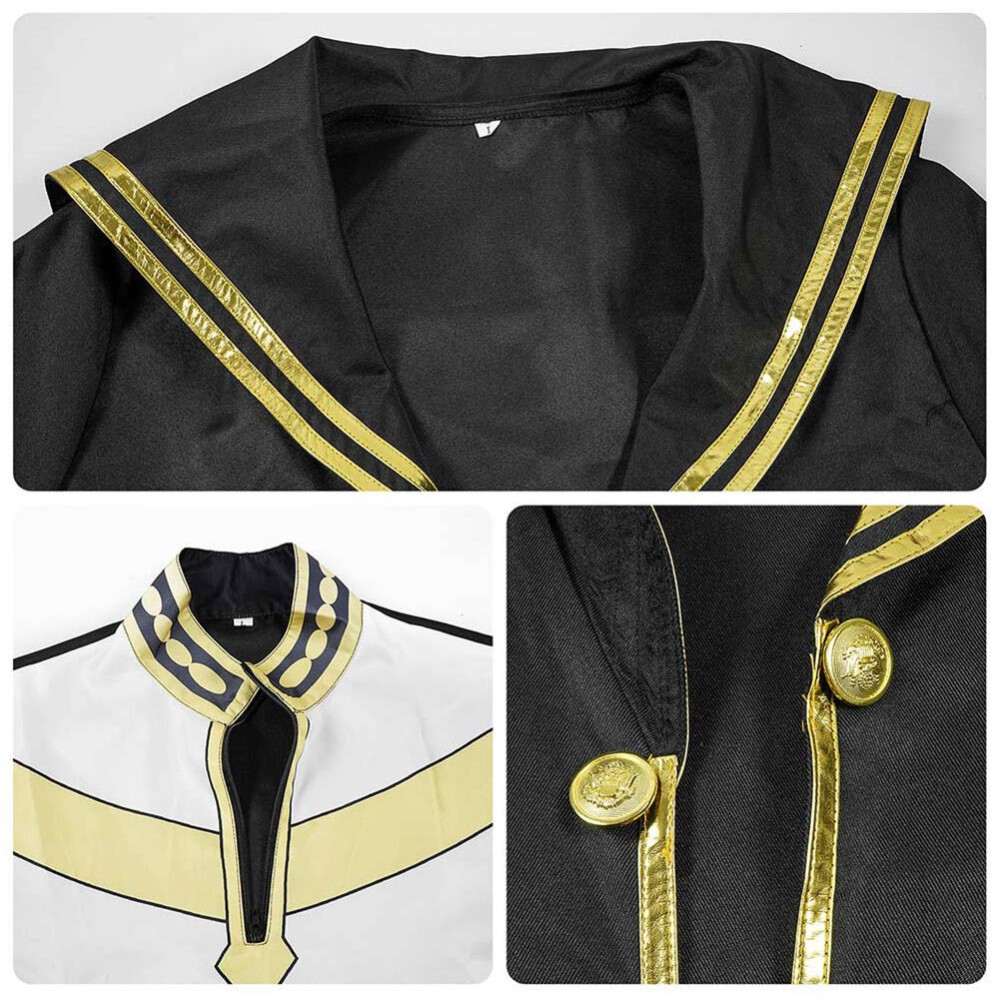 Heiter Black Robe Cosplay Costume Halloween Carnival Outfit