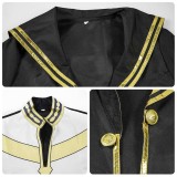 Heiter Black Robe Cosplay Costume Halloween Carnival Outfit