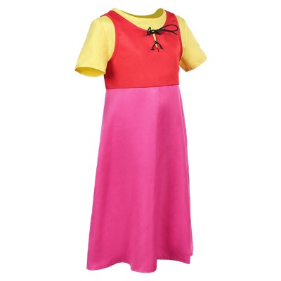 Heidi Girl of the Alps Heidi Kids Children Pink Dress Party Cosplay Costume Halloween Carnival