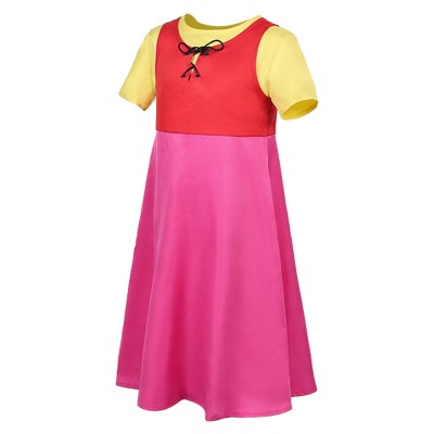 Heidi Girl of the Alps Heidi Kids Children Pink Dress Party Cosplay Costume Halloween Carnival