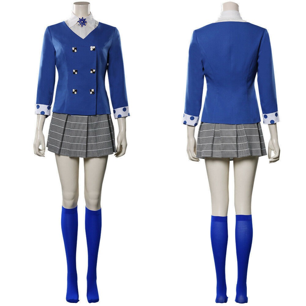 Heathers Veronica Sawyer Women Blue School Uniform Cosplay Costume Halloween Carnival Outfit