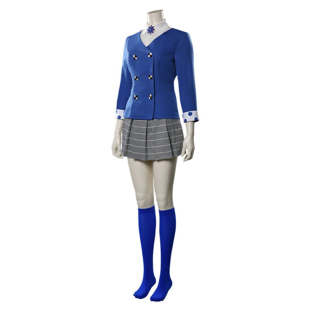 Heathers Veronica Sawyer Women Blue School Uniform Cosplay Costume Halloween Carnival Outfit