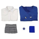 Heathers Veronica Sawyer Women Blue School Uniform Cosplay Costume Halloween Carnival Outfit