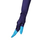 Hazbin Hotel Vox Women Blue Jumpsuit Cosplay Costume Halloween Carnival Outfit