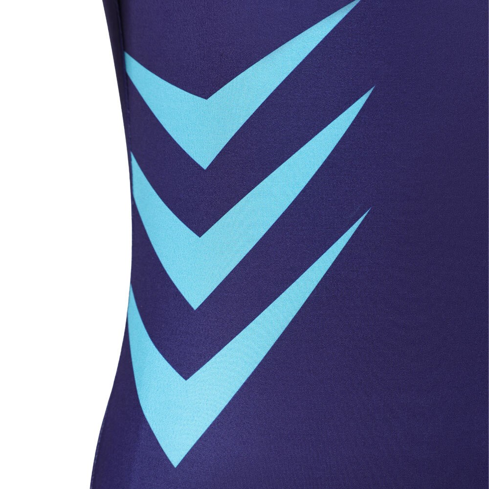 Hazbin Hotel Vox Women Blue Jumpsuit Cosplay Costume Halloween Carnival Outfit