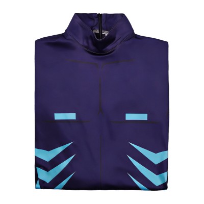 Hazbin Hotel Vox Women Blue Jumpsuit Cosplay Costume Halloween Carnival Outfit