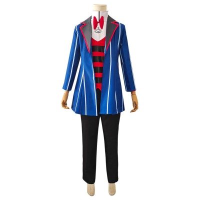 Hazbin Hotel Vox TV Devil Full Set Suit Cosplay Costume Halloween Carnival Outfit