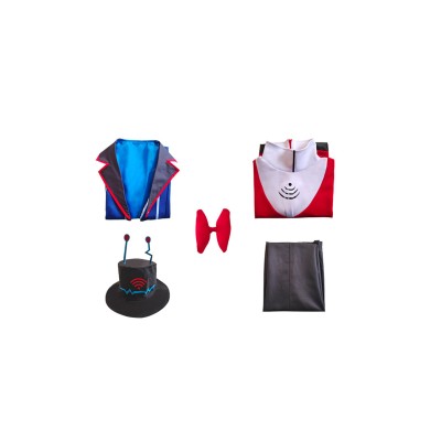 Hazbin Hotel Vox TV Devil Full Set Suit Cosplay Costume Halloween Carnival Outfit